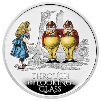 英国 2021年 鏡の国のアリス 2ポンドカラー銀貨 プルーフ