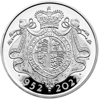 英国 2022年 女王エリザベス2世在位70周年 プラチナ・ジュビリー 5ポンド銀貨 プルーフ