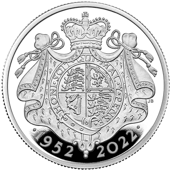 英国 2022年 女王エリザベス2世在位70周年 プラチナ・ジュビリー 5ポンド銀貨 2オンス プルーフ