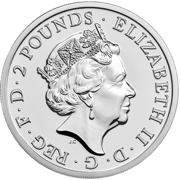 英国 2022年 ブリタニア 特別版 2ポンド銀貨 1オンス 未使用
