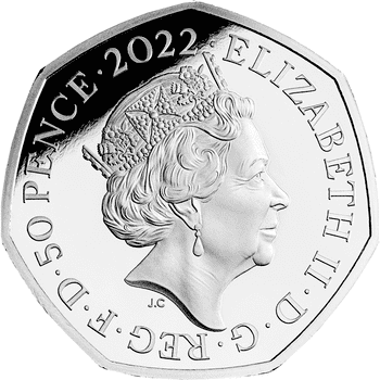 英国 2022年 くまのプーさん コインコレクション イーヨー 50ペンスカラー銀貨 プルーフ