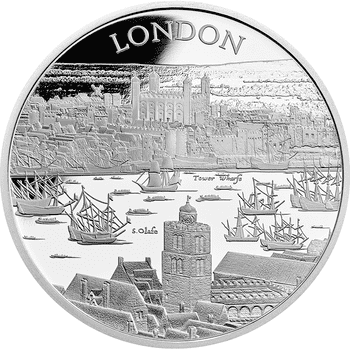 英国 2022年 世界の市景図 ロンドン 2ポンド銀貨 1オンス プルーフ
