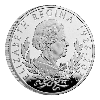 英国 2022年 女王エリザベス2世 10ポンド銀貨 5オンス プルーフ
