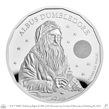 英国 2023年 ハリー・ポッター出版25周年 アルバス・ダンブルドア 2ポンド銀貨 プルーフ