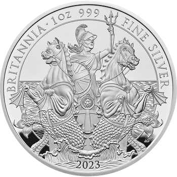 英国 2023年 ブリタニア 2ポンド銀貨 1オンス プルーフ