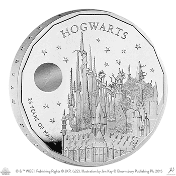 英国 2023年 ハリー・ポッター出版25周年 最終貨 ホグワーツ魔法魔術学校 2ポンド銀貨 プルーフ