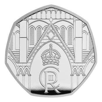 英国 2023年 国王チャールズ3世戴冠式記念 50ペンス銀貨 プルーフ