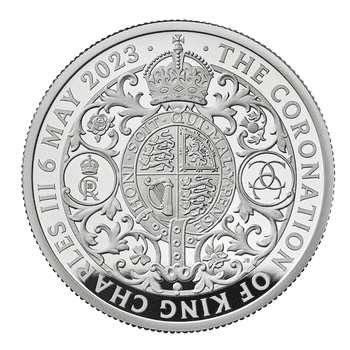 英国 2023年 国王チャールズ3世戴冠式記念 5ポンド銀貨 2オンス プルーフ