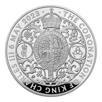 英国 2023年 国王チャールズ3世戴冠式記念 10ポンド銀貨 5オンス プルーフ