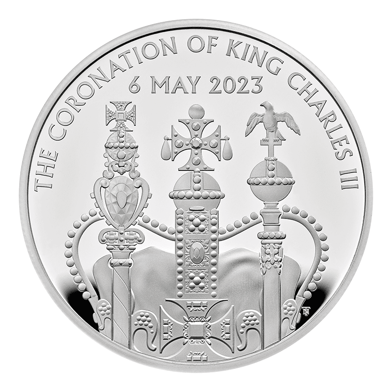 コメ割…5.6万円 2023 イギリス チャールズ3世 戴冠式記念 5ポンド銀貨