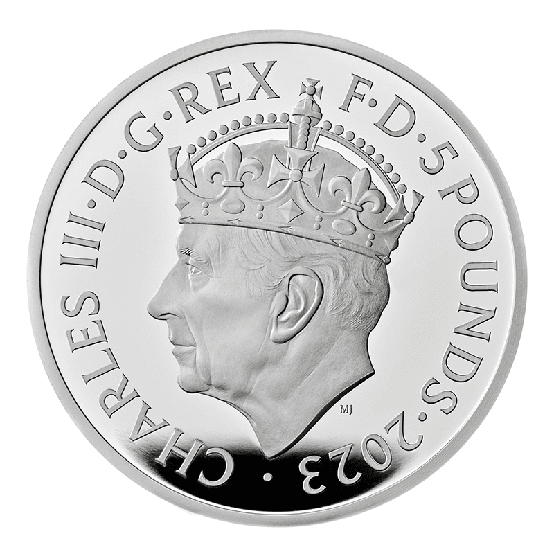 コメ割…5.6万円 2023 イギリス チャールズ3世 戴冠式記念 5ポンド銀貨