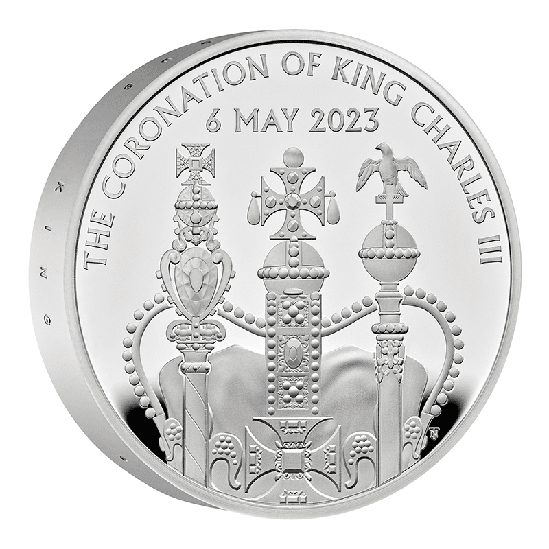 英国 2023年 国王チャールズ3世戴冠式記念 5ポンドピエフォー銀貨 