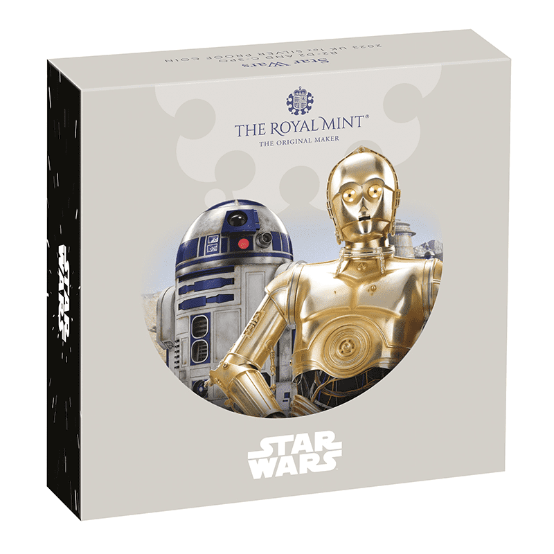 英国 2023年 スター・ウォーズ(TM) R2-D2 & C-3PO 2ポンド銀貨