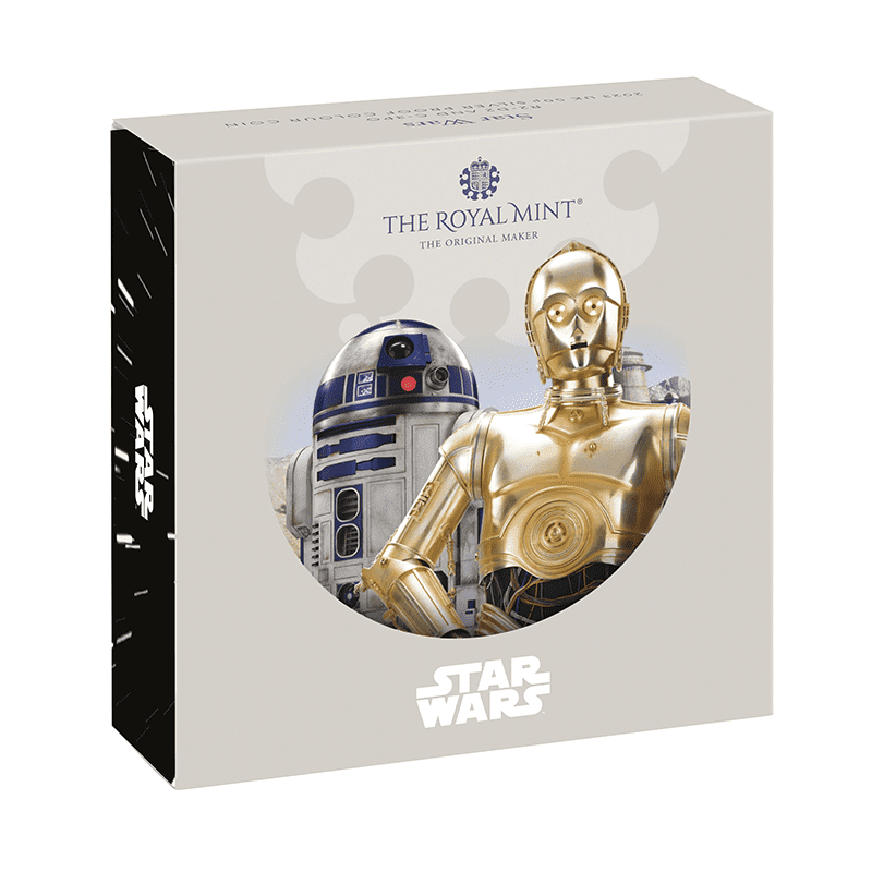 英国 2023年 スター・ウォーズ(TM) R2-D2 & C-3PO 50ペンスカラー銀貨