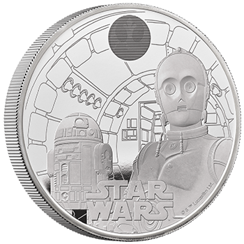 【供給元問合せ】英国 2023年 スター・ウォーズ(TM) R2-D2 & C-3PO 10ポンド銀貨 プルーフ
