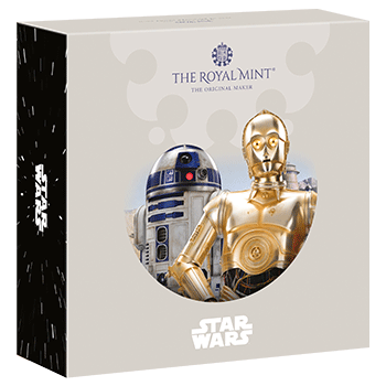 【供給元問合せ】英国 2023年 スター・ウォーズ(TM) R2-D2 & C-3PO 10ポンド銀貨 プルーフ