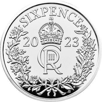 英国 2023年 国王チャールズ3世 ＜特別版 幸運の6ペンス貨＞ 6ペンス銀貨 未使用