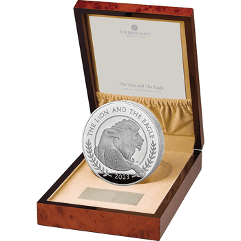 英国 2023年 コインの象徴 ライオンとイーグル 500ポンド銀貨 1キロ プルーフ