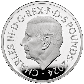 英国 2024年 ブリタニア 5ポンド銀貨 2オンス プルーフ