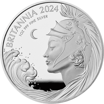 英国 2024年 ブリタニア 2ポンド銀貨 1オンス プルーフ