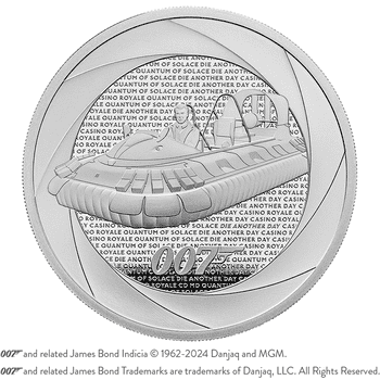 【供給元問合せ】英国 2024年 007 シリーズ60年の軌跡 ～2000年代作品～ 2ポンド銀貨 プルーフ