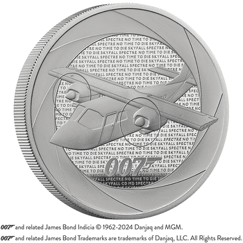 英国 2024年 007 シリーズ60年の軌跡 ～2010/2020年代作品～ 10ポンド銀貨 プルーフ