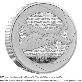 英国 2024年 007 シリーズ60年の軌跡 ～2010/2020年代作品～ 5ポンド銀貨 プルーフ