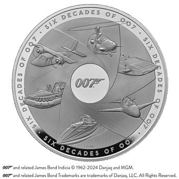 英国 2024年 007 シリーズ60年の軌跡 最終貨 10ポンド銀貨 プルーフ