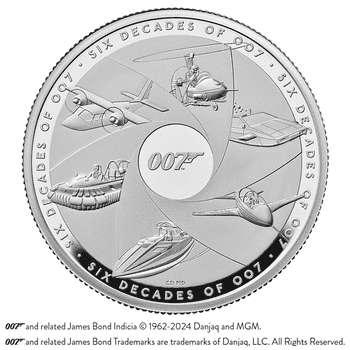 英国 2024年 007 シリーズ60年の軌跡 最終貨 2ポンド銀貨 プルーフ