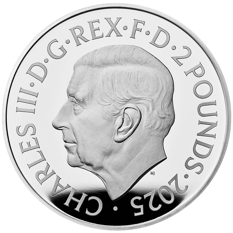 英国 2025年 テューダー家紋章の獣コレクション 女王の豹 2ポンド銀貨2