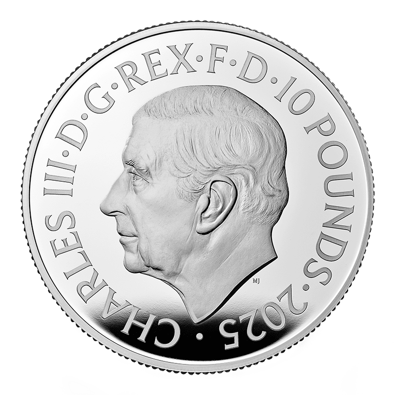 英国 2025年 伝説のミュージシャン ジョン・レノン 10ポンド銀貨