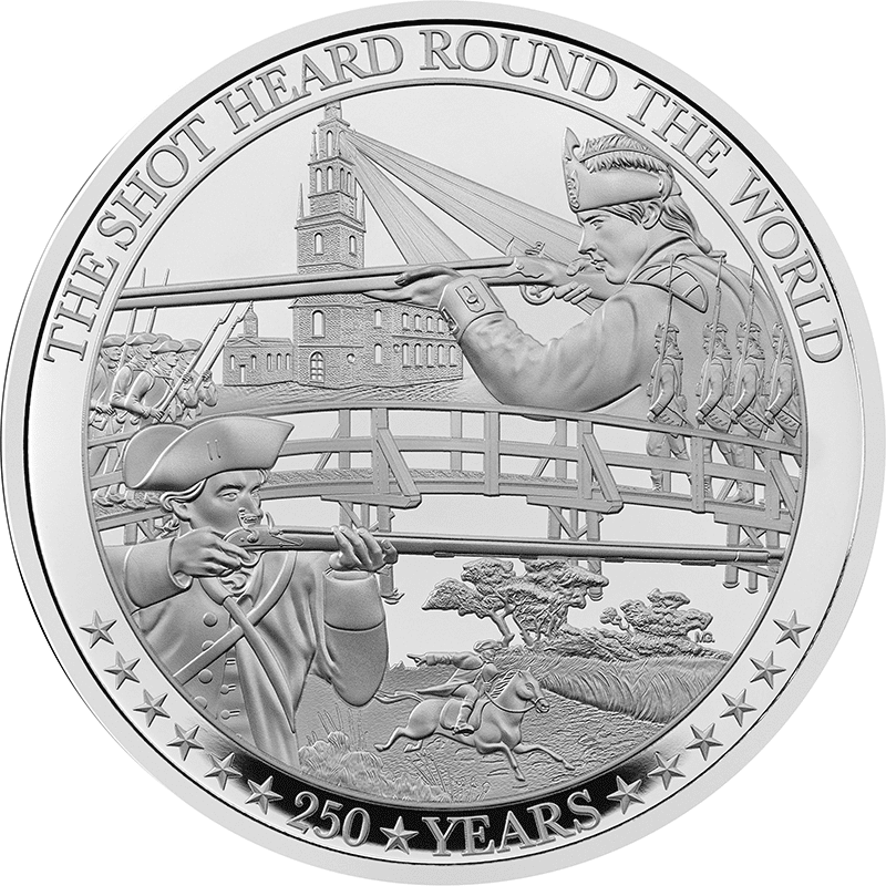 英国 2025年 レキシントン・コンコードの戦い250周年 2ポンド