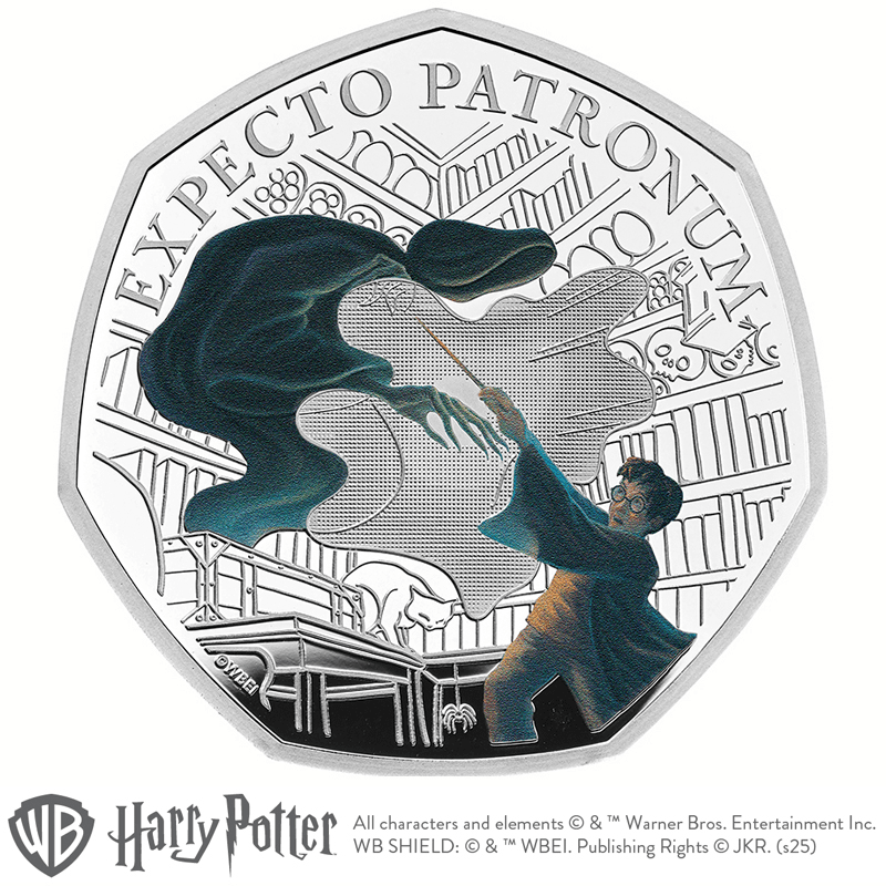 英国 2025年 ハリー・ポッター 最終貨 守護霊の呪文 50ペンスカラー