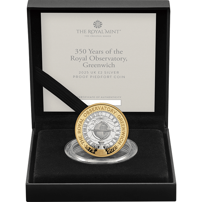 英国 2025年 グリニッジ王立天文台設立350周年 2ポンドピエフォー銀貨