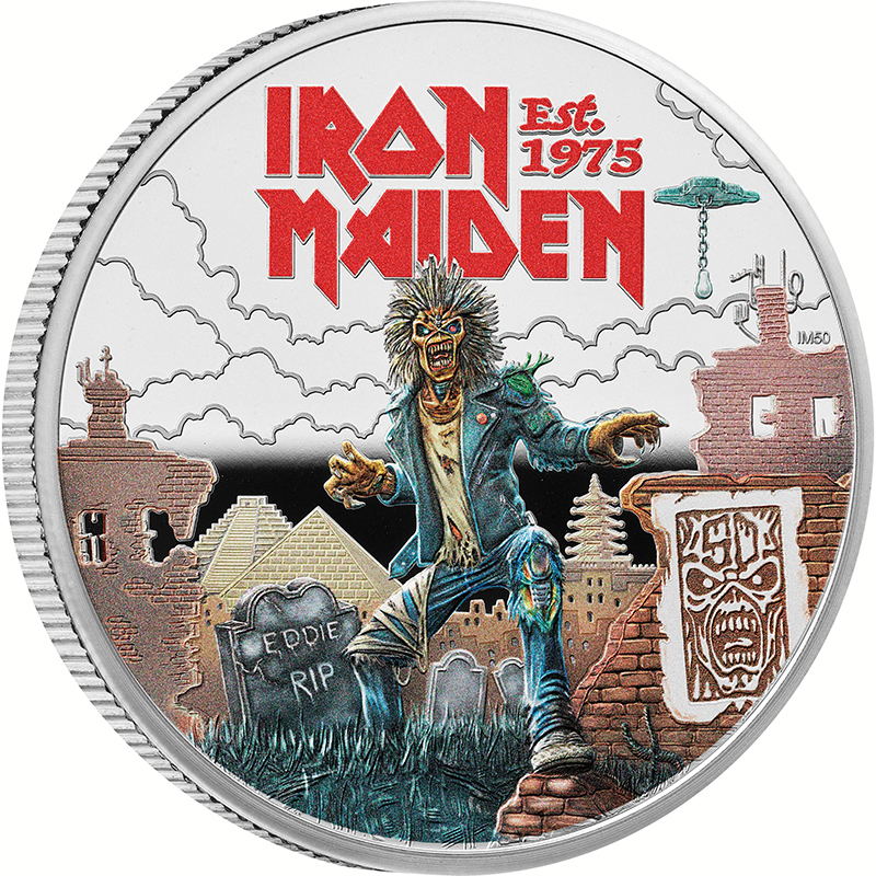英国 2025年 伝説のミュージシャン アイアン・メイデン 2ポンドカラー