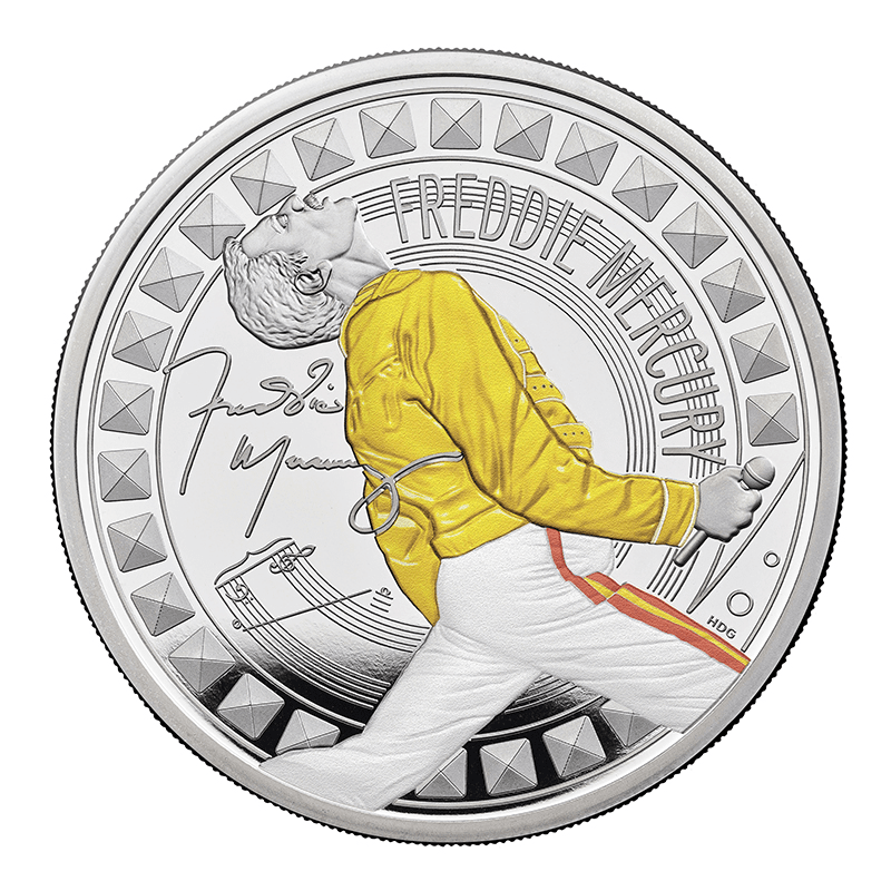 英国 2025年 伝説のミュージシャン フレディ・マーキュリー 2ポンド