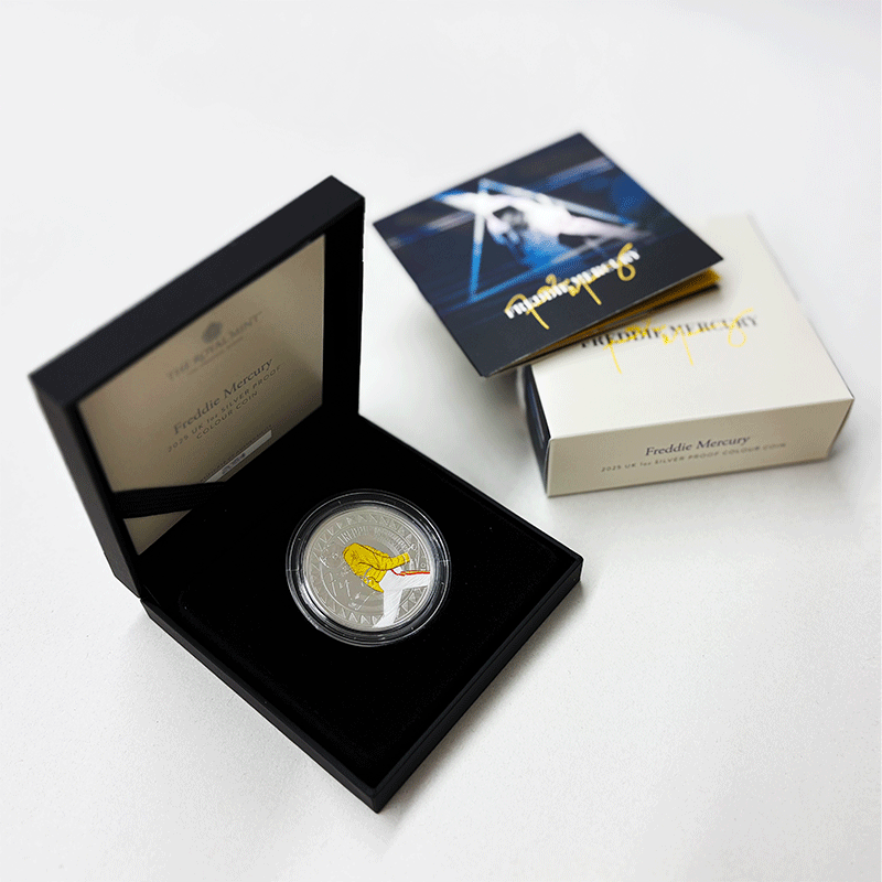 英国 2025年 伝説のミュージシャン フレディ・マーキュリー 2ポンド