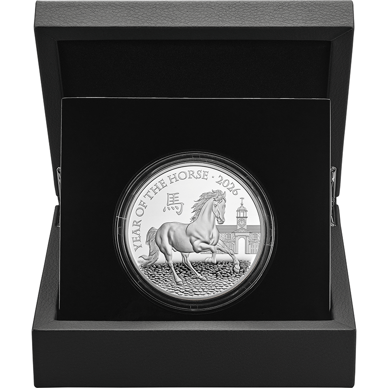 運輸大臣　賞　銀杯 88g 供給元問合せ】 英国 2026年 午年馬図記念コイン 10ポンド銀貨 5