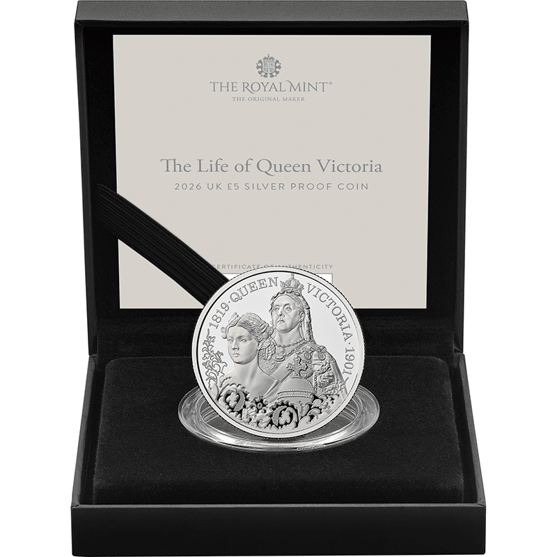 英国 2026年 ヴィクトリア女王の生涯 5ポンド銀貨 プルーフ
