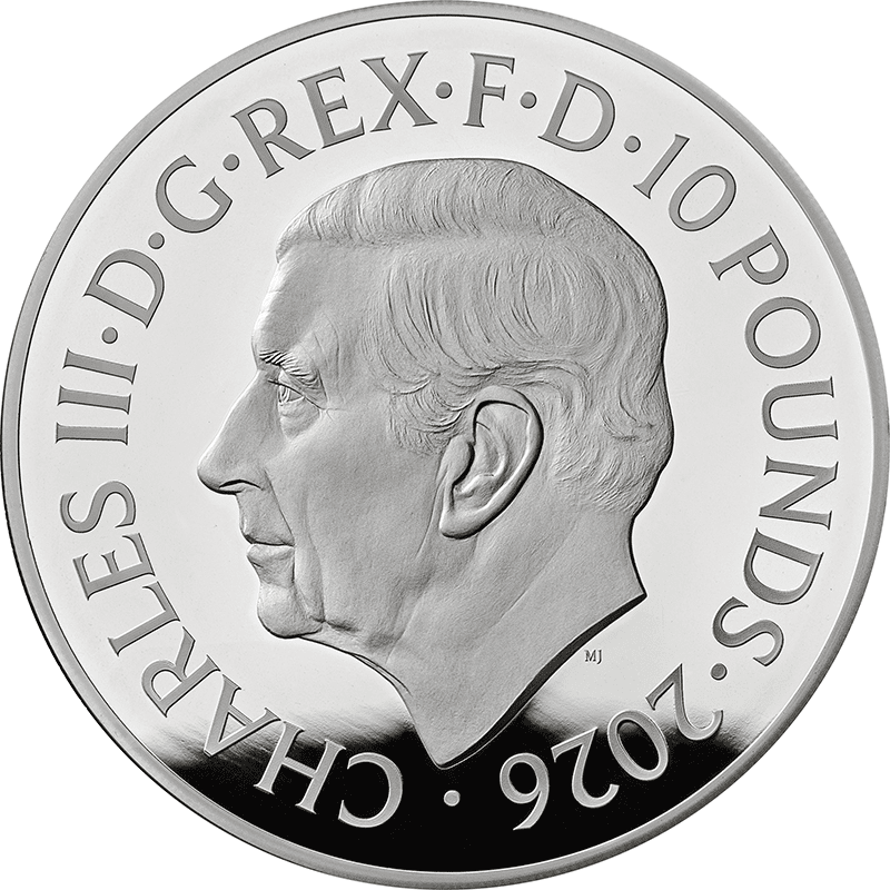 英国 2026年 コインの象徴 ライオンとイーグル 10ポンド銀貨 5オンス