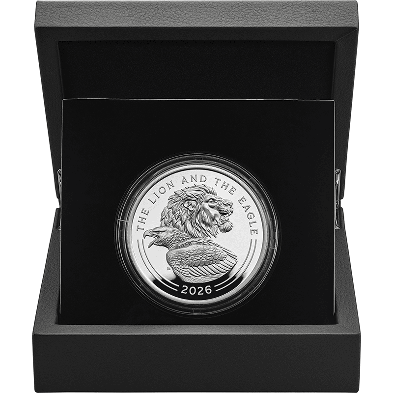 英国 2026年 コインの象徴 ライオンとイーグル 10ポンド銀貨 5オンス
