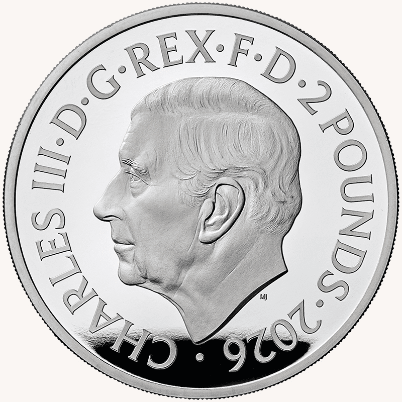 英国 2026年 コインの象徴 ライオンとイーグル 2ポンド銀貨 1オンス