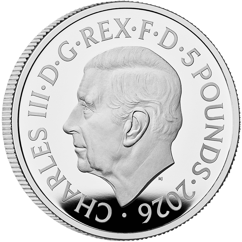 英国 2026年 エリザベス2世の肖像 最終貨 第5の肖像 ジョディ