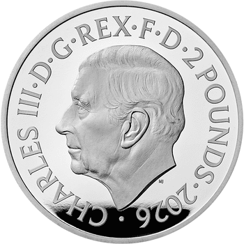 英国 2026年 エリザベス2世生誕100周年 5ポンドピエフォー銀貨