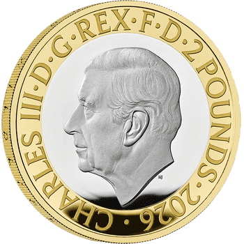英国 2025年 ブリタニア 銀貨6種セット (5、10、20、50ペンス、1、2