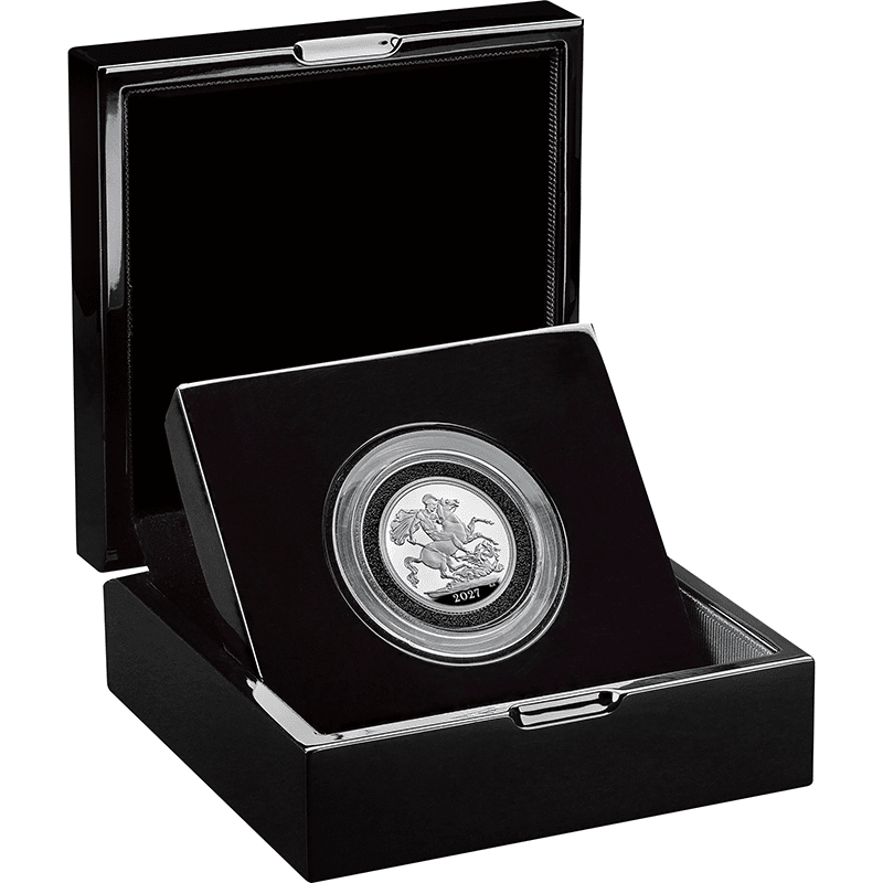 2026 イギリス 1ソブリン 銀貨 PCGS 最高鑑定 セントジョージ  英国 2027年 ソブリン金・銀貨コレクション 竜を退治する聖ジョージ 1