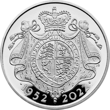 英国 2022年 女王エリザベス2世在位70周年 プラチナ・ジュビリー 5ポンドピエフォープラチナ貨 プルーフ