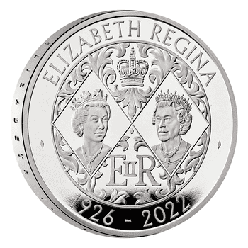 英国 2022年 女王エリザベス2世 5ポンドピエフォープラチナ貨 プルーフ