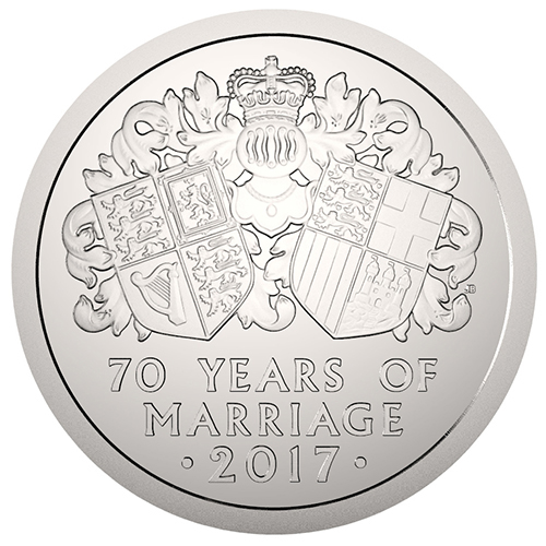 英国 2017年 女王エリザベス2世御成婚70周年記念 25ポンドプラチナ貨 プルーフ