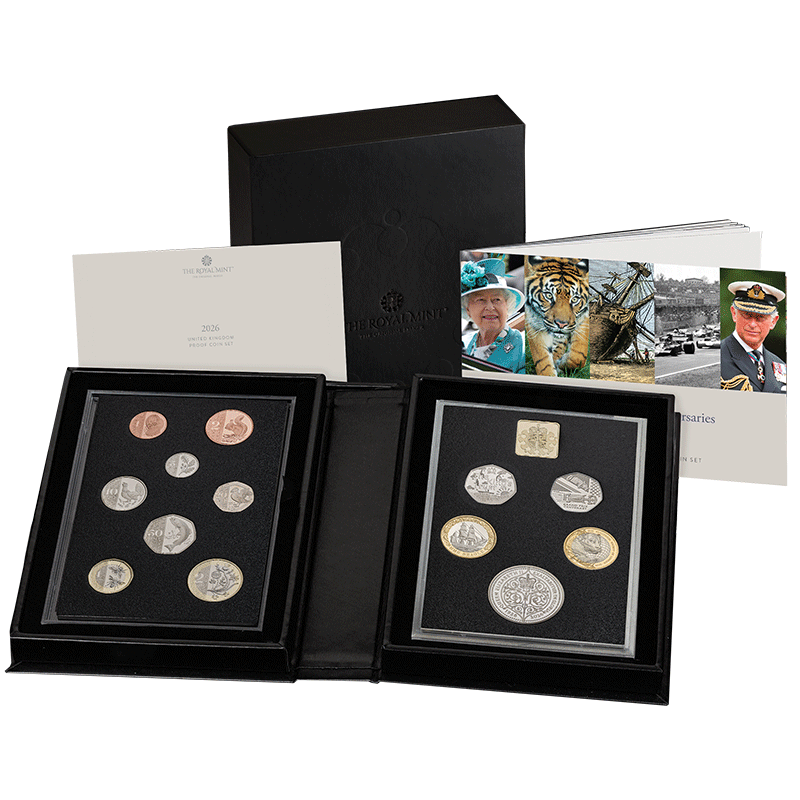 S*U様 ※再公開 大量 ふるき 外國貨幣 おほよそ 5kg 英国 2026年 記念貨入通常貨セット 13種コレクタープルーフセット